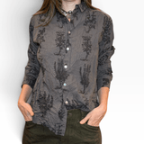 PDC - Relax Herbal Print Shirt | Charcoal
