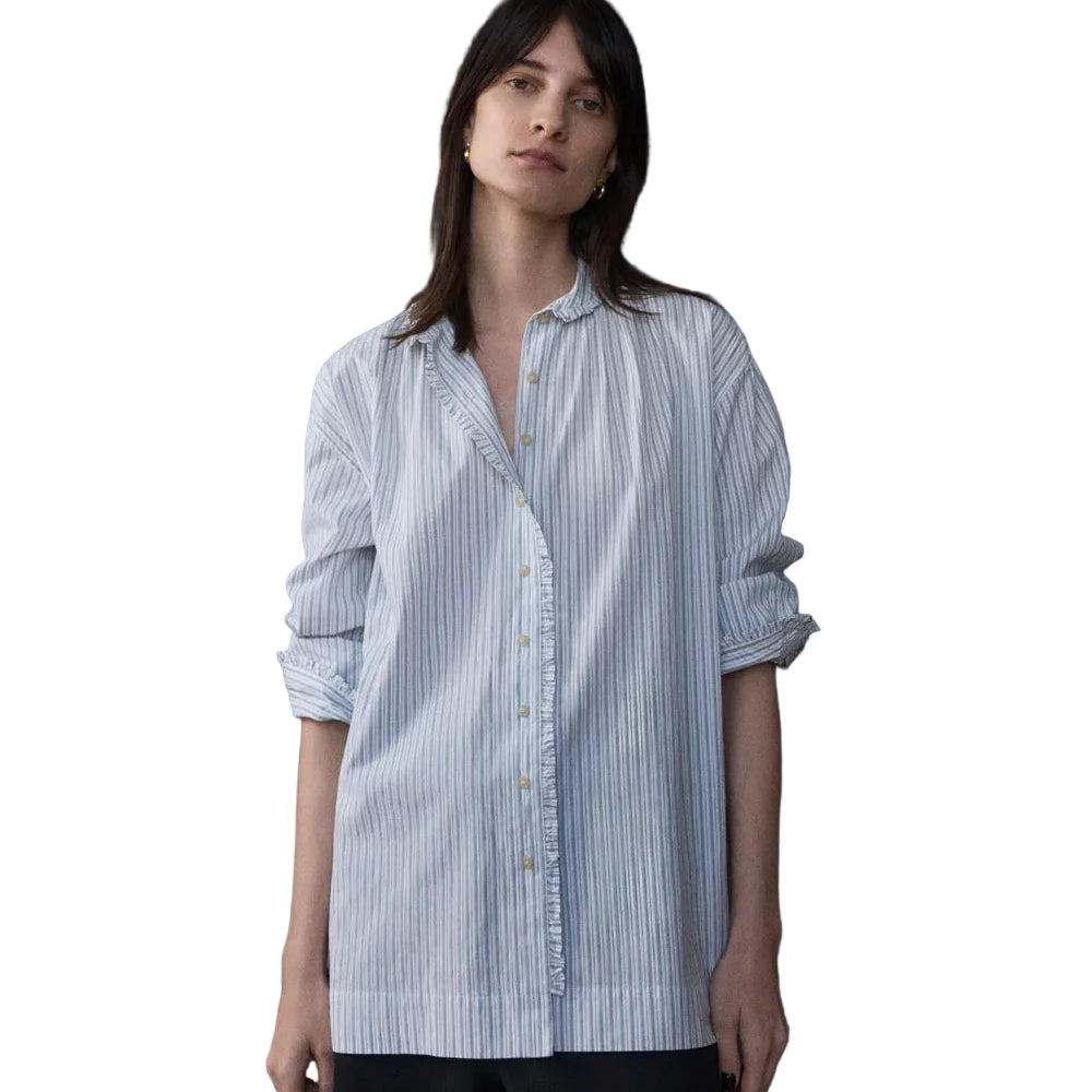 AC - Poppy Blouse | Robbins Egg Stripe