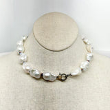 Baroque Pearls on Colorful Thread w/ Diamond Clasp Choker | 16''