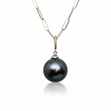 Tahitian Pearl Enhancer w/ Gold and Diamond Clasp