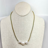 Edison Pearls on Metallic Cord Necklace
