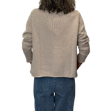 UN - Wool Cashmere Sweater w/ Buttons | Beige