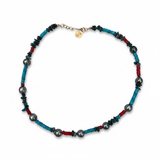 Coral, Turquoise, and Tahitian Pearl Choker