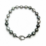 XL Tahitian Pearls w/ Diamond Clasp Choker | 16.75”