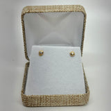 14K Gold w/ Diamonds Square Earrings