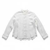 LB - Mandarin Collar Shirt | White