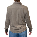UN - Viscose Button Down Shirt | Taupe