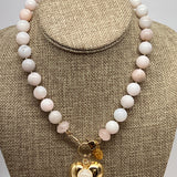 Opal Necklace w/ Gold Heart | 17"