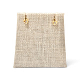 14K Gold Heart Earrings w/ Diamond