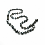Tahitian Pearl Princess Sautoir with Silver Pave Diamond Clasp | 36"