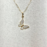 Gold & Diamond Butterfly Charm