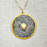 Coin Pendant w/ Pearl