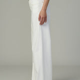 JJ - The Lou Lou Low Rise Wide Leg | Petite | White