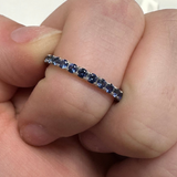 KCTS - 2mm White Gold Blue Sapphire Eternity Ring