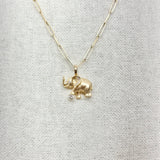 Gold and Diamond Elephant Pendant