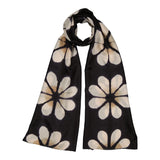 DN - Daisy Silk Scarf | Black Beige