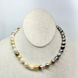 Tahitian & South Sea, Gold & Diamond Choker | 16.5”