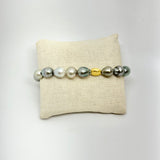 Tahitian Pearls w/ 18K Roundel Bracelet | 8-8.5"