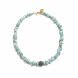 Larimar & Hematite Ball Choker