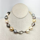 XL Tahitian & South Sea Pearls w/ Diamond Clasp 17''