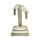 Gold and Diamond Dangle Earrings