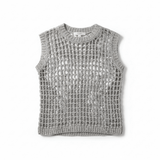 PS - Knitted Sweater Vest | Pearl Silver