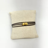 Triple Wrap w/ 3 Gold Roundels (GF Clasp)