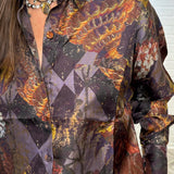 YV - Silk Shirt | Burgundy Floral