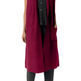 EF - Shawl Collar Vest | Ruby