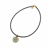 Double-Sided Coin Choker | Smooth Leather | 16"