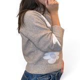 ACL - Flower Sweater | Mock Neck | Beige