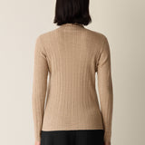 EF - Turtle Neck Sweater | Biscuit