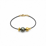Tahitian Pearl with Gold Details Bracelet