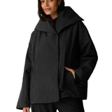 EF - High Collar Coat | Black