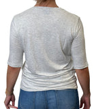 UN - Viscose Elbow T-Shirt | Gris Chine