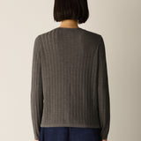 EF - Merino Crew Neck Top | Cobblestone