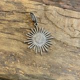 Small Silver Pave Diamond Starburst Enhancer