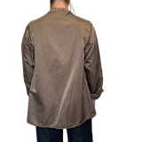 SS - Silk Cotton Pleat Shirt | Fossil