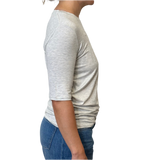 UN - Viscose Elbow Sleeve T-Shirt | Gris Chine