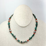Turquoise and Tahitian Pearl Choker | 15"