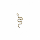 18K Gold Snake w/ Diamond Pendant