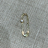 Enhancer Ring | Gold Paper Clip with Diamond