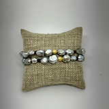 Keshi Pearls w/ 18K Rondell Bracelet