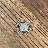 Large Silver Diamond Pave Starburst Enhancer