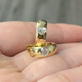 Earrings | 14K Gold and Diamond Heart