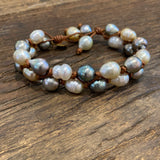 Tahitian & South Sea Pearls Macramé Style Bracelet | 7.5-8.5"