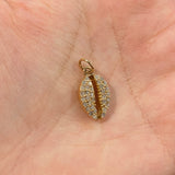 Gold & Diamond Shell Pendant