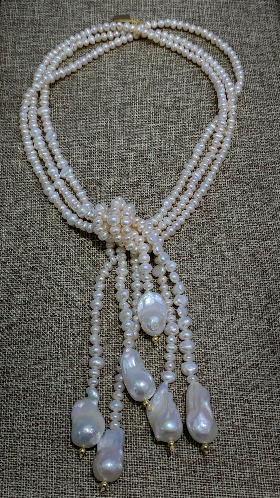 Lariat Bundle | Small Freshwater Pearls w/ Large Baroque Pearls