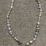 Choker | South Sea / Keshi Pearls w/ Diamond Clasp & Ball | 17.5”