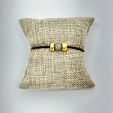 Pave Diamond Ball and Gold Roundels Bracelet